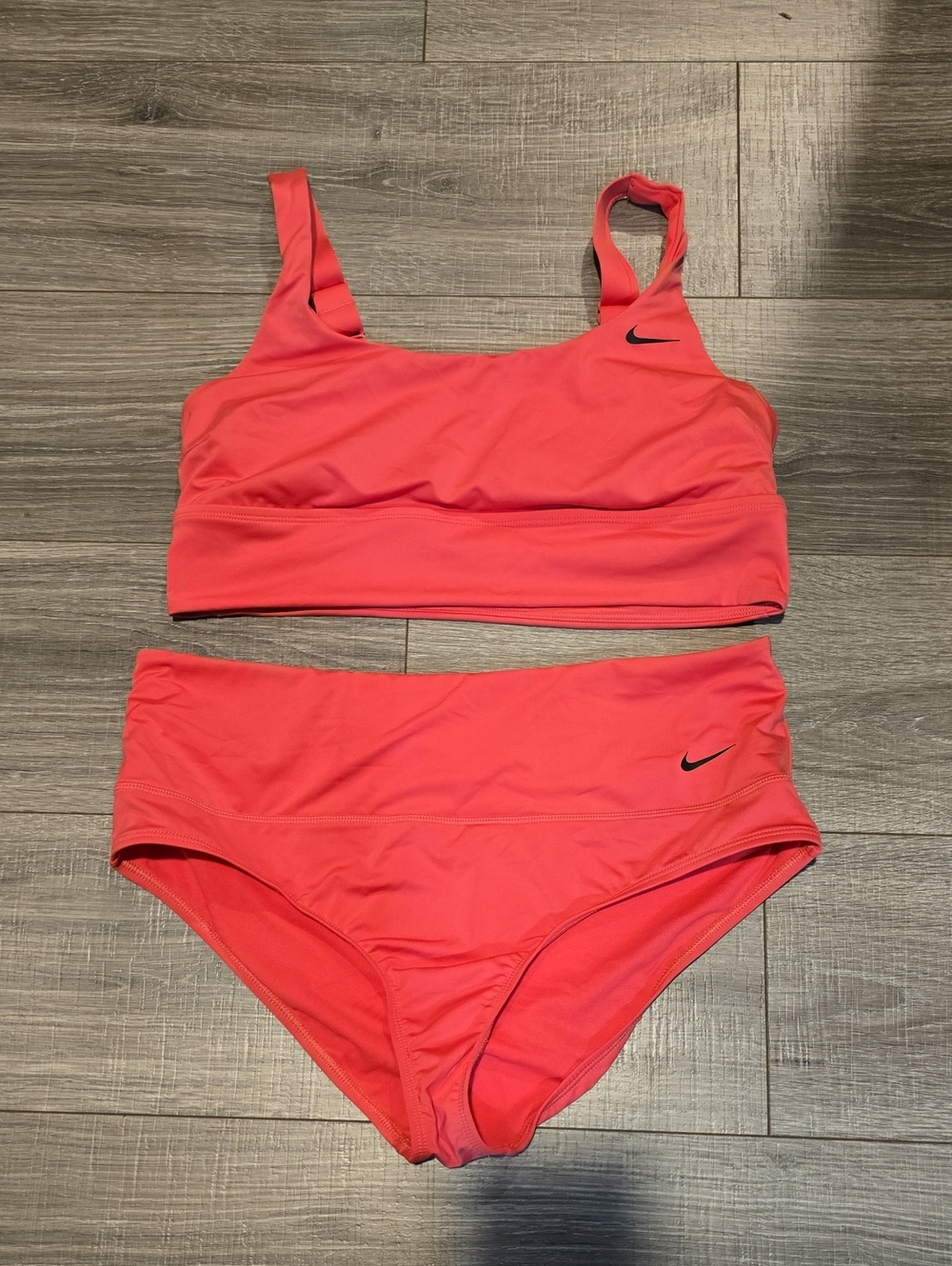 Nike Women's Coral Sports Bikini Set
